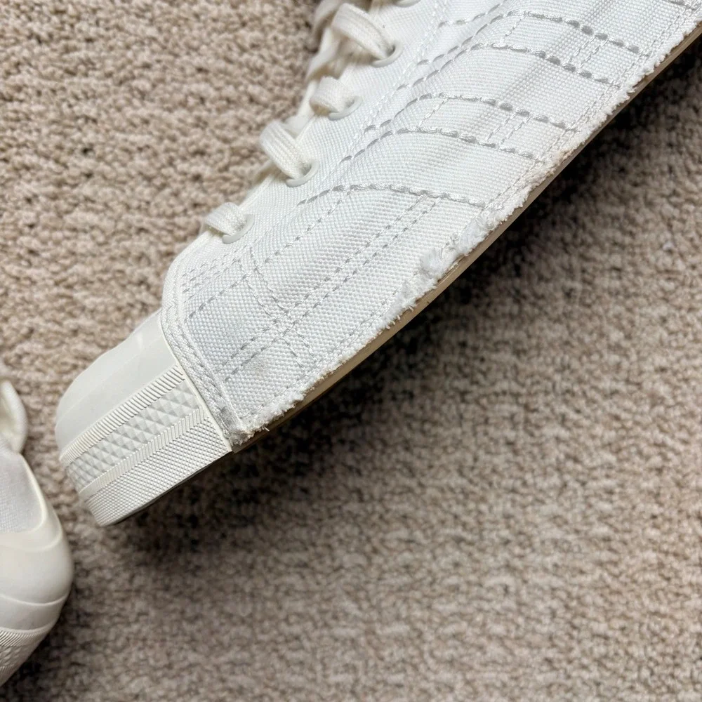Adidas Y-3 Yohji Yamamoto Men 11 Nizza Distressed High Top White Canvas Sneakers